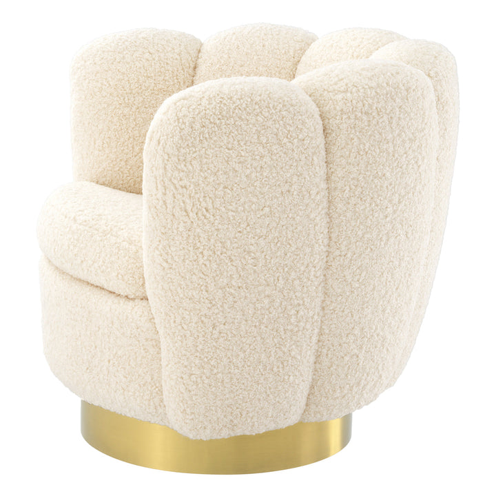 Swivel Chair Mirage Faux Shearling Chairs Eichholtz