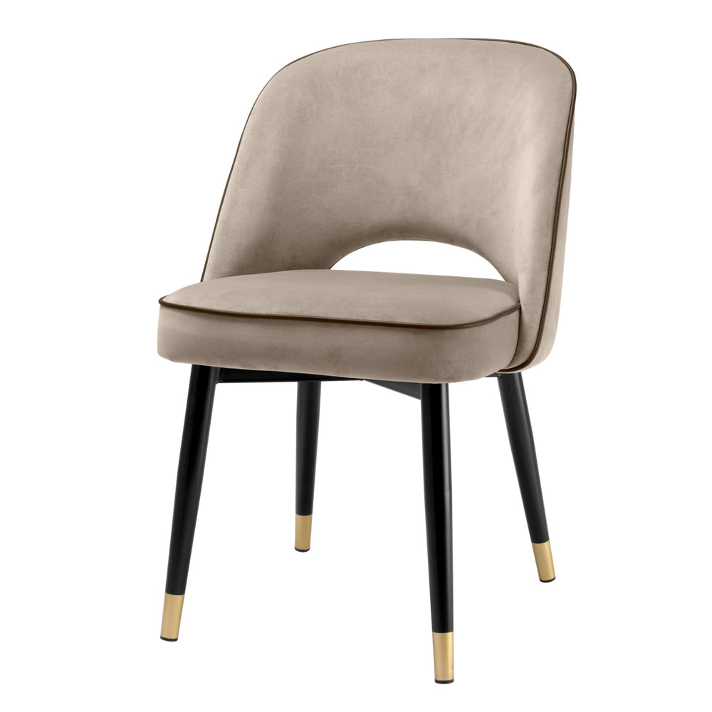 Dining Chair Cliff Set Of 2 Savona Greige Velvet Furniture Eichholtz