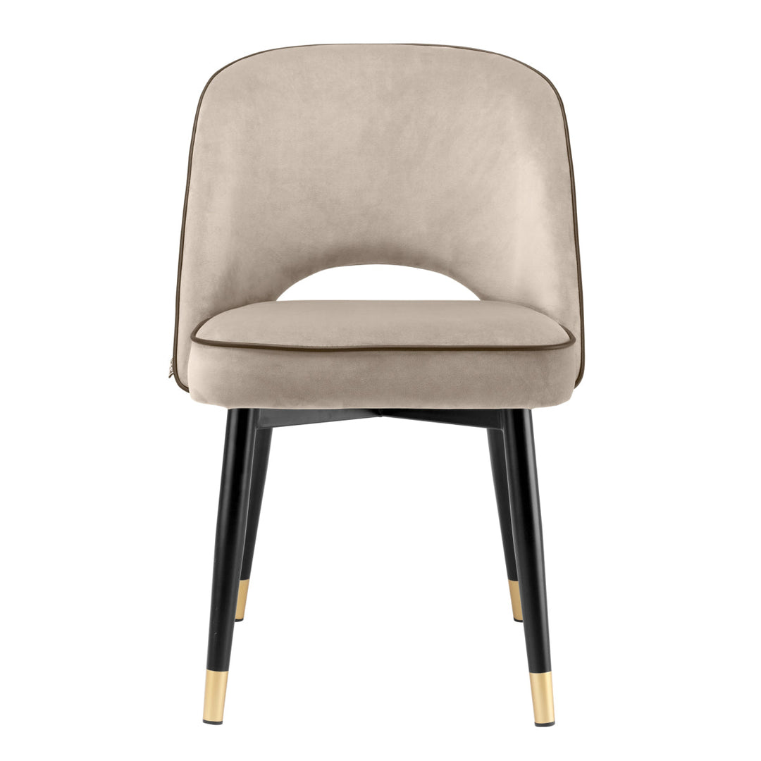 Dining Chair Cliff Set Of 2 Savona Greige Velvet Furniture Eichholtz