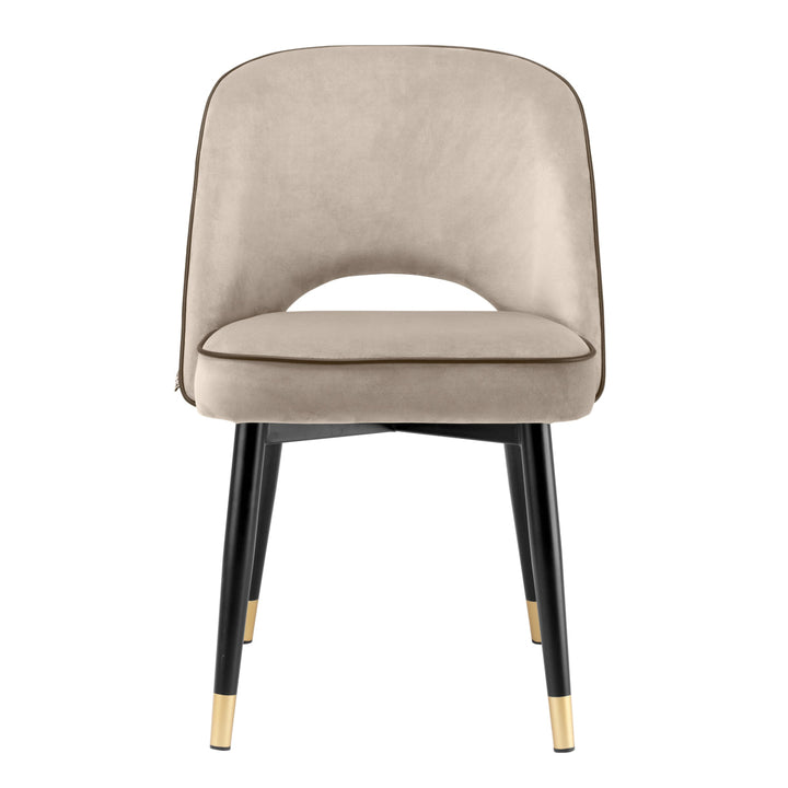 Dining Chair Cliff Set Of 2 Savona Greige Velvet Furniture Eichholtz