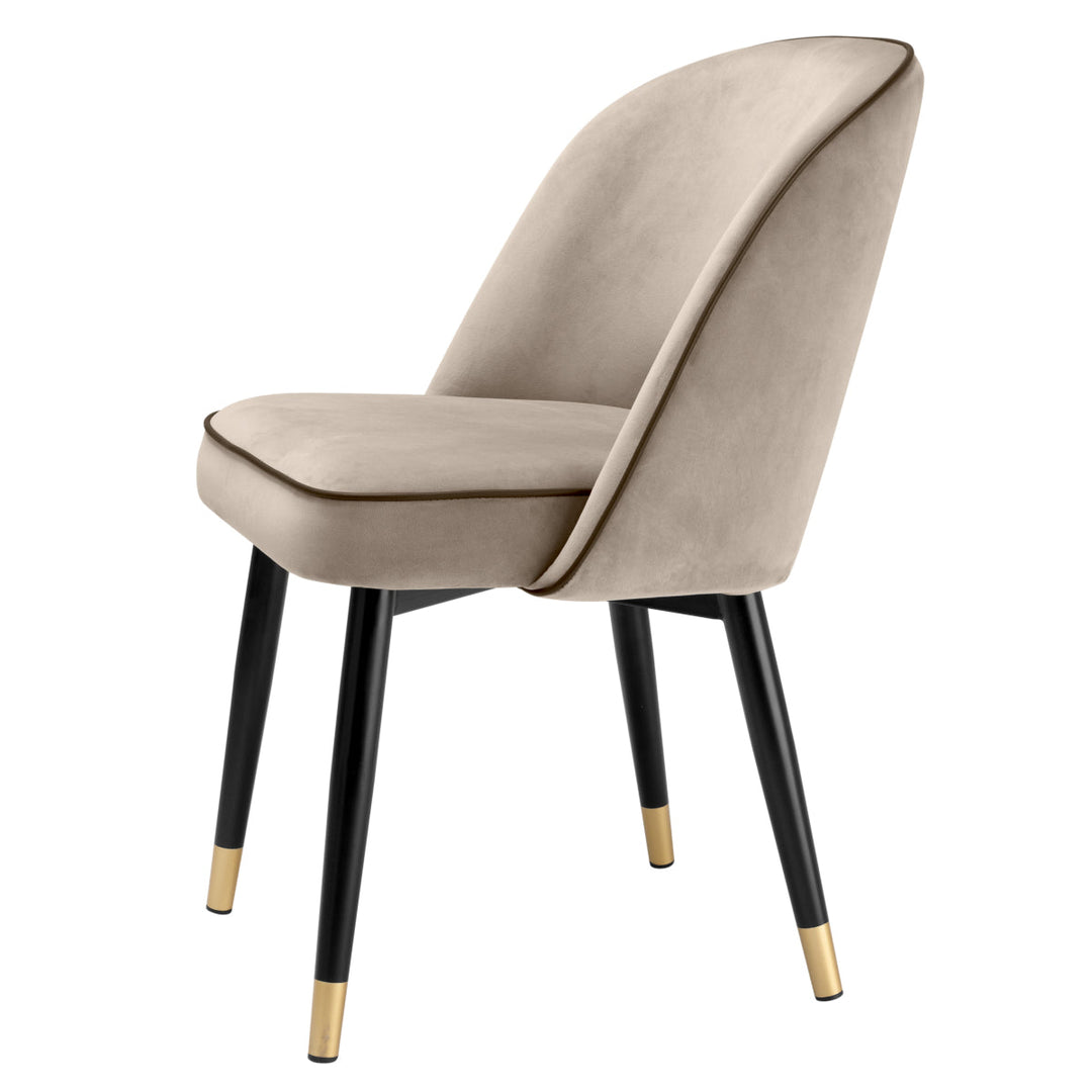 Dining Chair Cliff Set Of 2 Savona Greige Velvet Furniture Eichholtz