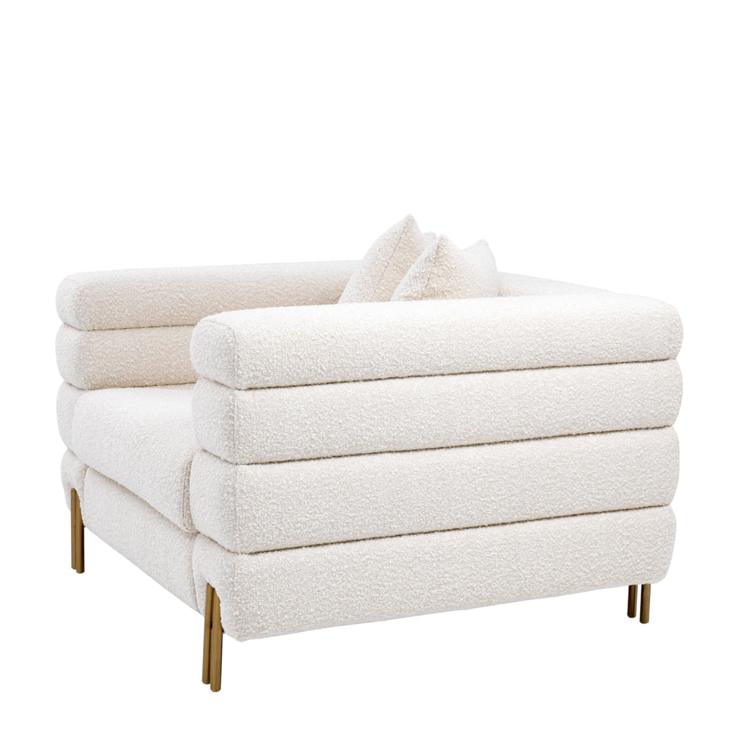Chair York Boucl&Eacute; Cream Furniture Eichholtz