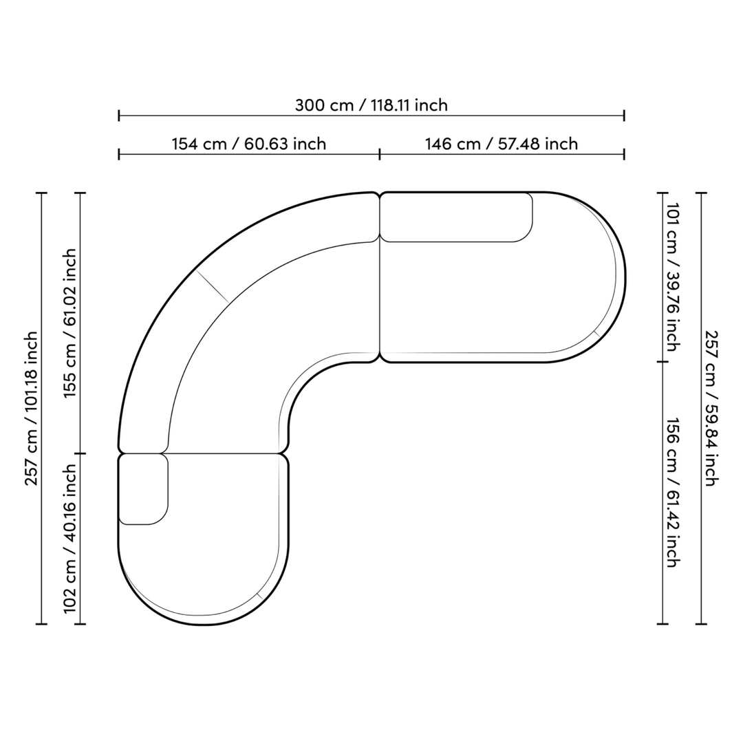 Sofa Björn L Boucl&Eacute; Cream Furniture Eichholtz