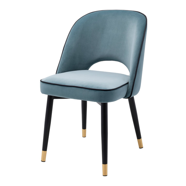 Dining Chair Cliff Set Of 2 Savona Blue Velvet Furniture Eichholtz