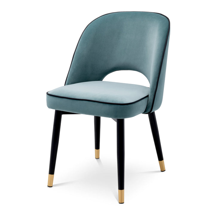 Dining Chair Cliff Set Of 2 Savona Blue Velvet Furniture Eichholtz
