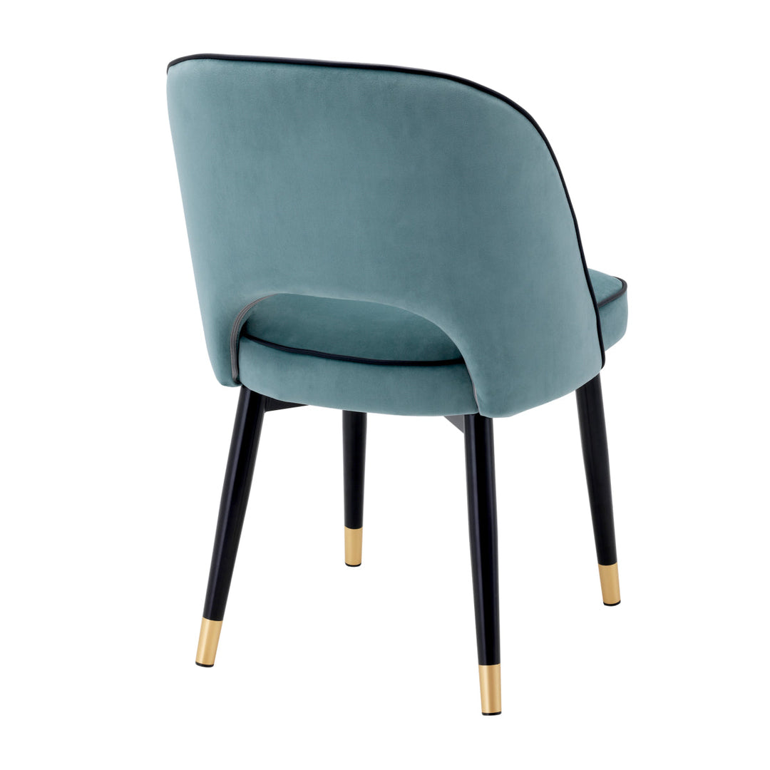 Dining Chair Cliff Set Of 2 Savona Blue Velvet Furniture Eichholtz