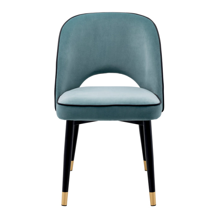 Dining Chair Cliff Set Of 2 Savona Blue Velvet Furniture Eichholtz