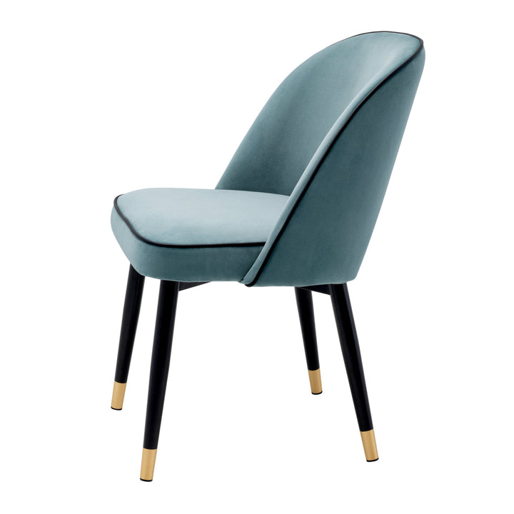 Dining Chair Cliff Set Of 2 Savona Blue Velvet Furniture Eichholtz