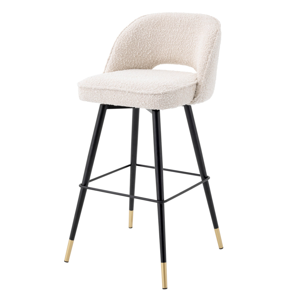 Bar Stool Cliff Set Of 2 Boucl&Eacute; Cream Furniture Eichholtz