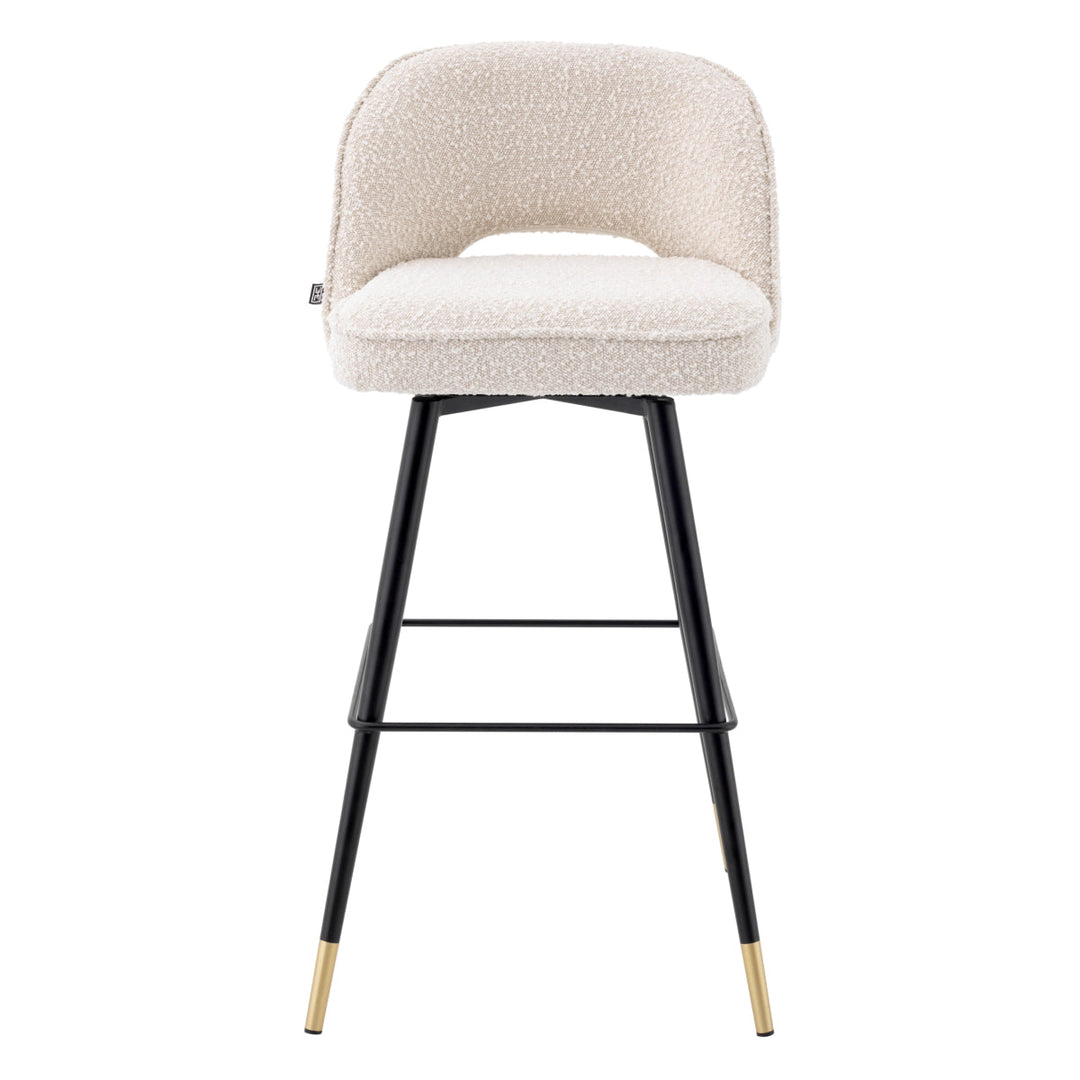Bar Stool Cliff Set Of 2 Boucl&Eacute; Cream Furniture Eichholtz