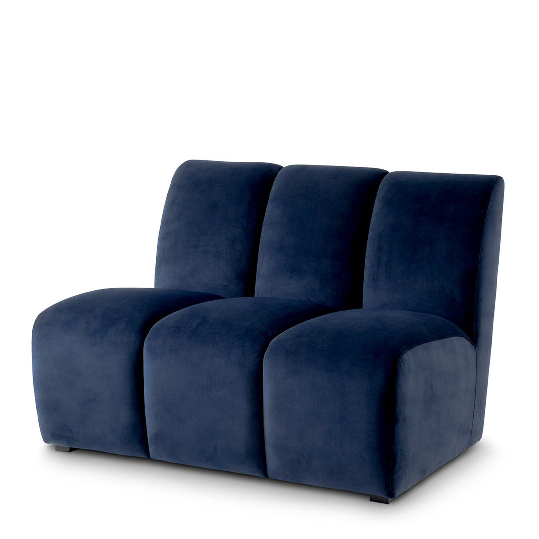 Modular Sofa Lando Straight Savona Midnight Blue Velvet Furniture Eichholtz