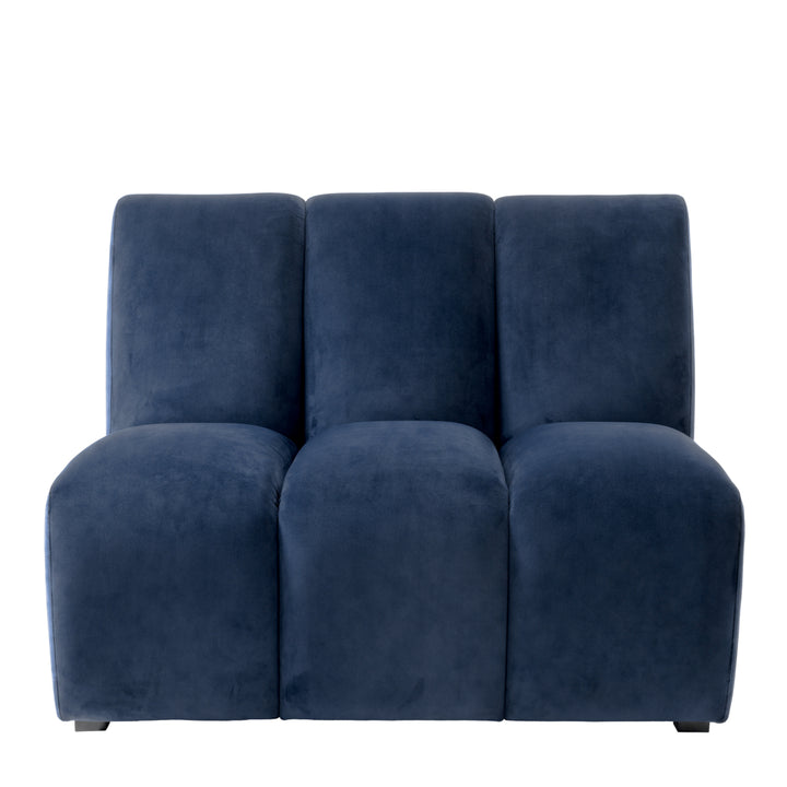 Modular Sofa Lando Straight Savona Midnight Blue Velvet Furniture Eichholtz