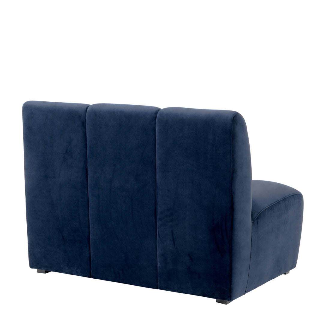 Modular Sofa Lando Straight Savona Midnight Blue Velvet Furniture Eichholtz