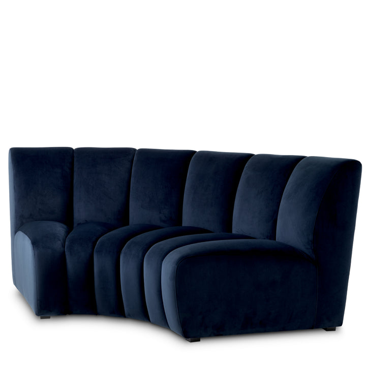 Modular Sofa Lando Corner Savona Midnight Blue Velvet Furniture Eichholtz