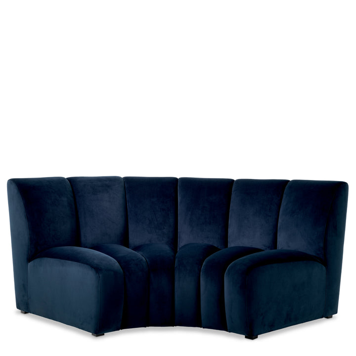 Modular Sofa Lando Corner Savona Midnight Blue Velvet Furniture Eichholtz