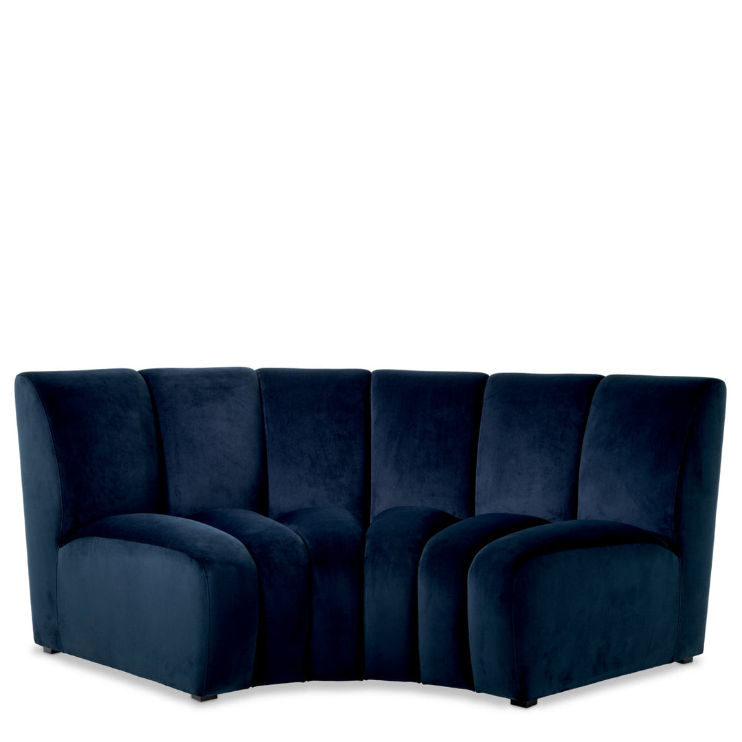 Modular Sofa Lando Corner Savona Midnight Blue Velvet Furniture Eichholtz