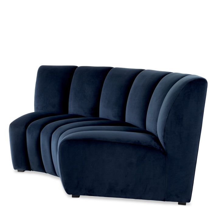Modular Sofa Lando Corner Savona Midnight Blue Velvet Furniture Eichholtz