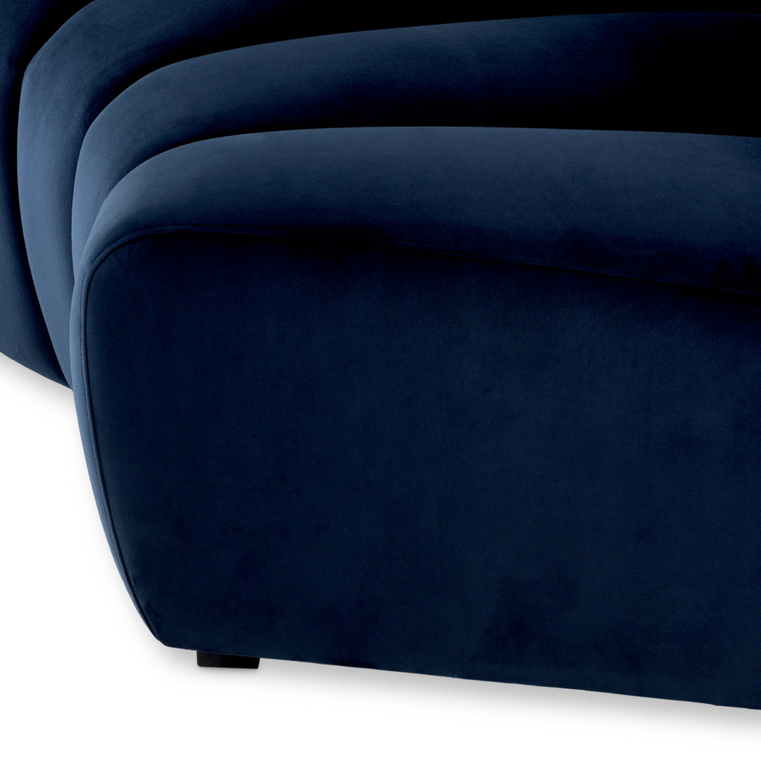 Modular Sofa Lando Corner Savona Midnight Blue Velvet Furniture Eichholtz