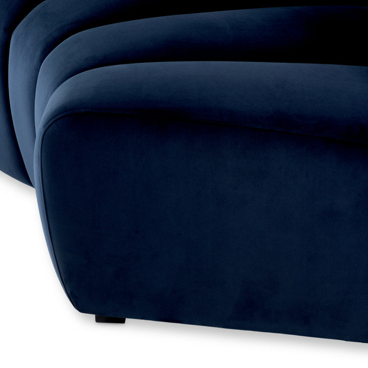 Modular Sofa Lando Corner Savona Midnight Blue Velvet Furniture Eichholtz