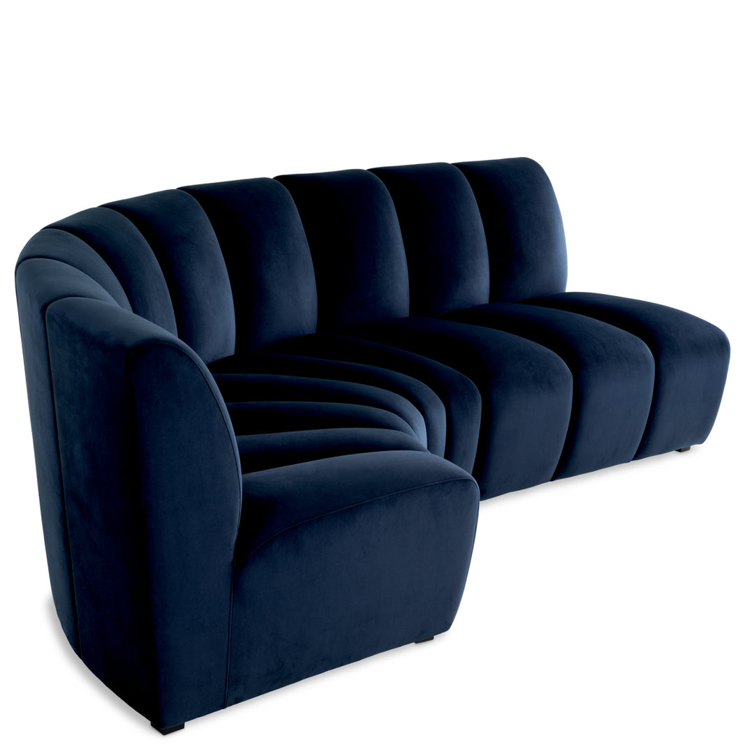 Modular Sofa Lando Corner Savona Midnight Blue Velvet Furniture Eichholtz