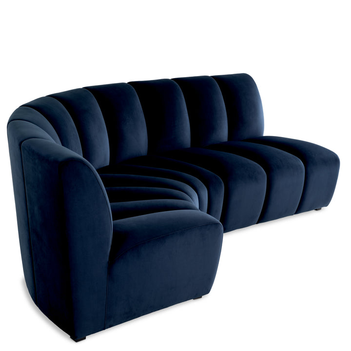 Modular Sofa Lando Corner Savona Midnight Blue Velvet Furniture Eichholtz