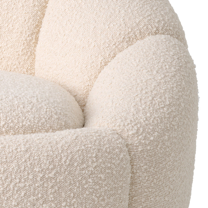 Swivel Chair Inger Boucl&Eacute; Cream Furniture Eichholtz