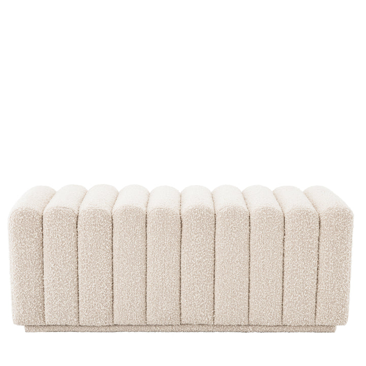 Bench Bente Boucl&Eacute; Cream Furniture Eichholtz