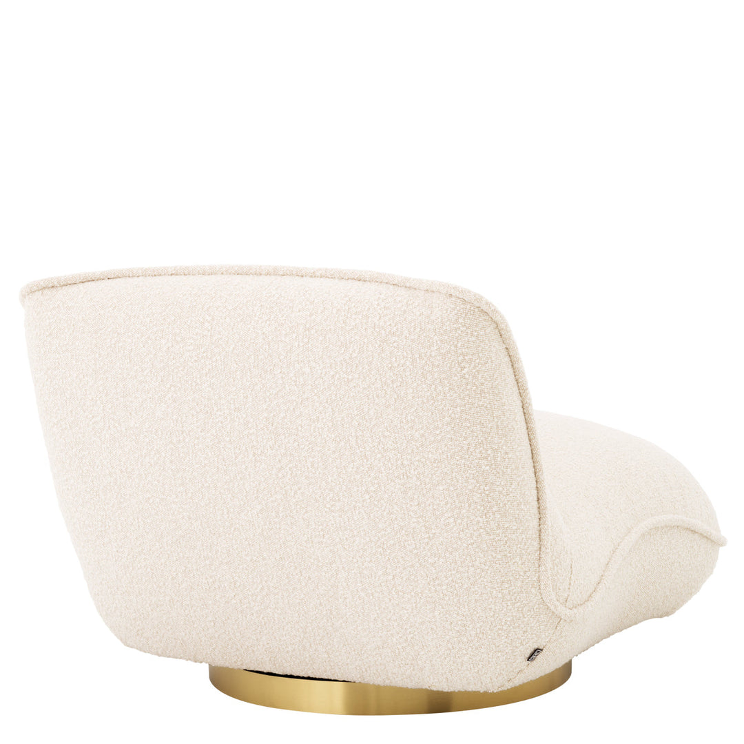 Swivel Chair Relax Boucl&Eacute; Cream Furniture Eichholtz