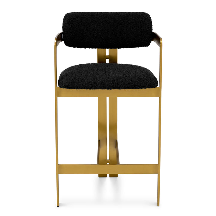 Counter Stool Donato Boucl&Eacute; Black Furniture Eichholtz