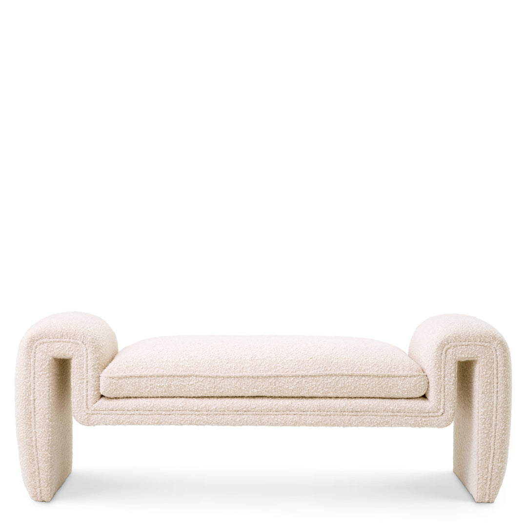Bench Tondo S Boucl&Eacute; Cream Furniture Eichholtz
