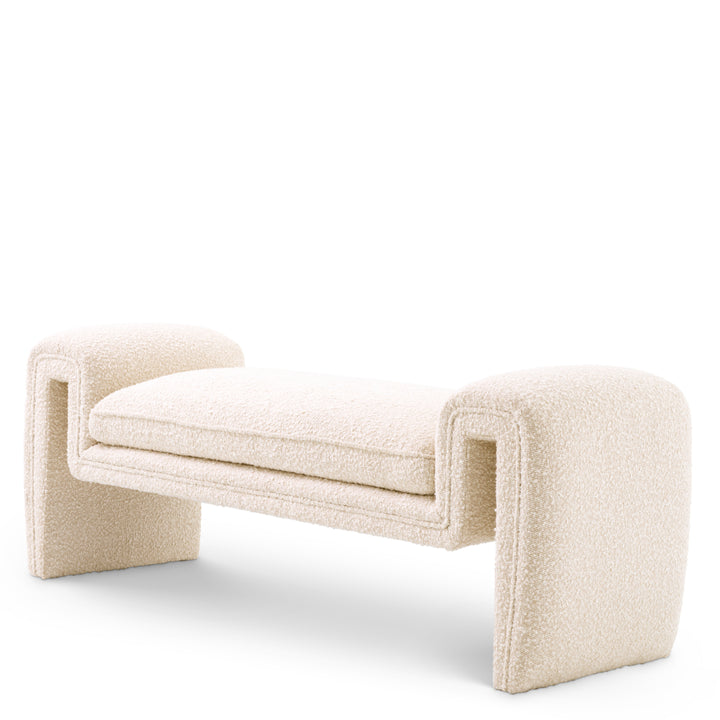Bench Tondo S Boucl&Eacute; Cream Furniture Eichholtz