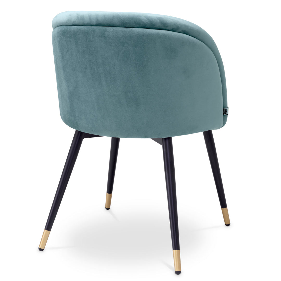 Dining Chair Chloé Set Of 2 Savona Blue Velvet Furniture Eichholtz