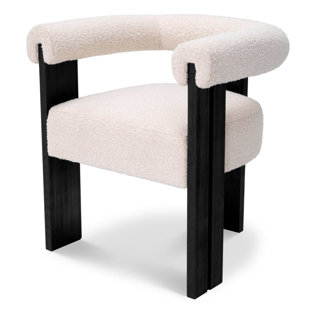 Dining Chair Percy Boucl&Eacute; Cream Furniture Eichholtz