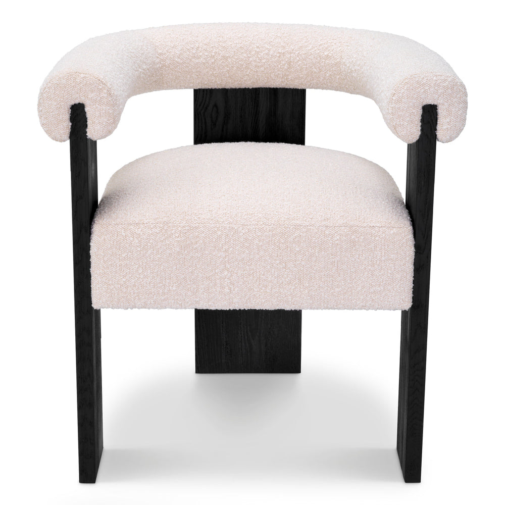 Dining Chair Percy Boucl&Eacute; Cream Furniture Eichholtz