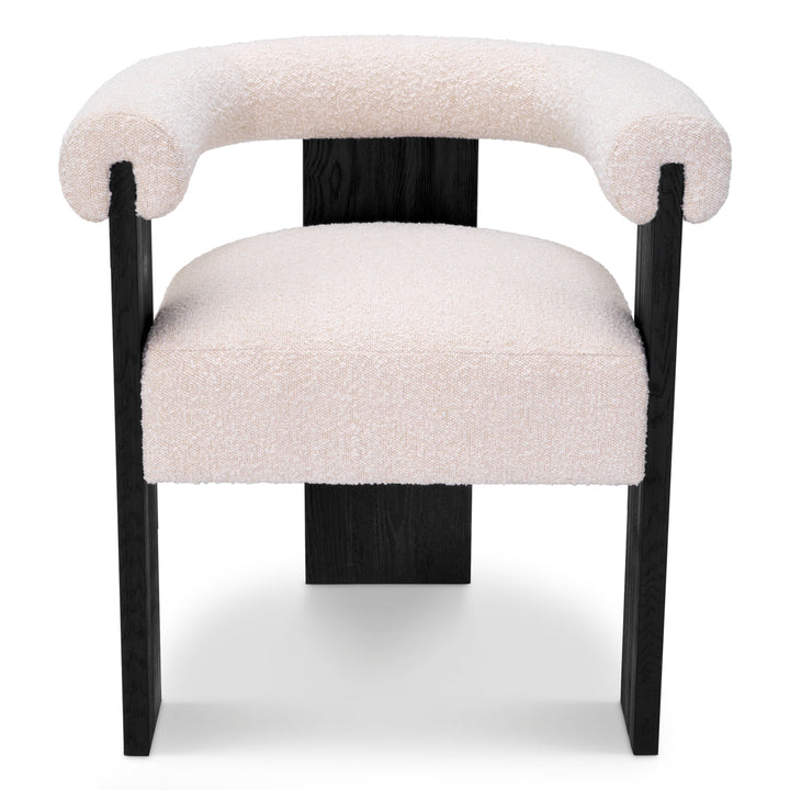 Dining Chair Percy Boucl&Eacute; Cream Furniture Eichholtz