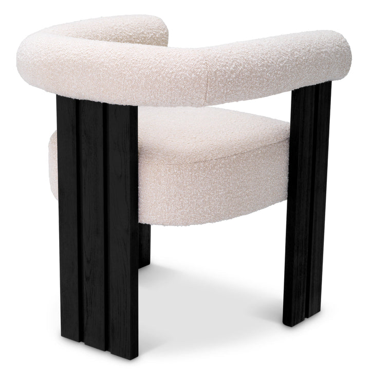 Dining Chair Percy Boucl&Eacute; Cream Furniture Eichholtz