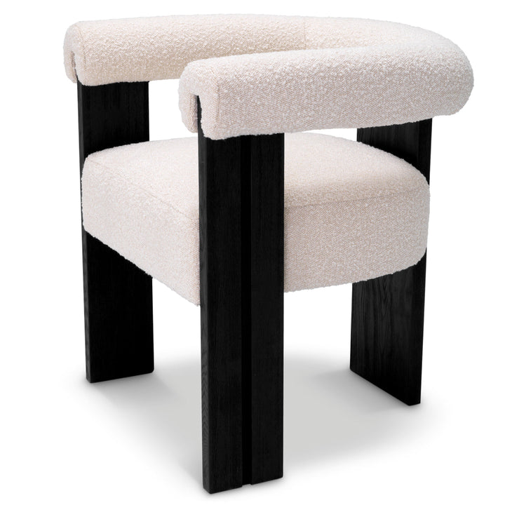 Dining Chair Percy Boucl&Eacute; Cream Furniture Eichholtz
