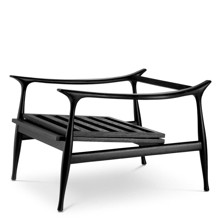 Chair Manzo Classic Black Finish Furniture Eichholtz