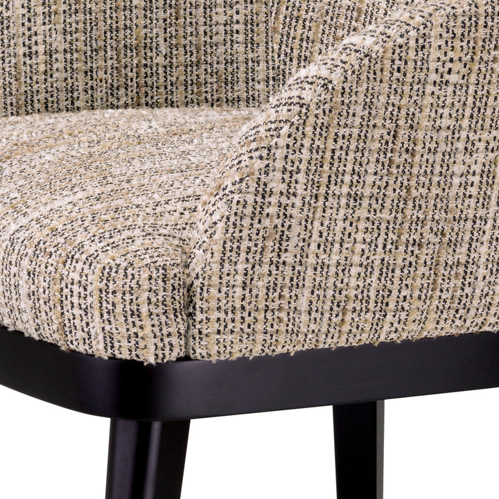 Dining Chair Costa With Arm Mademoiselle Beige Furniture Eichholtz