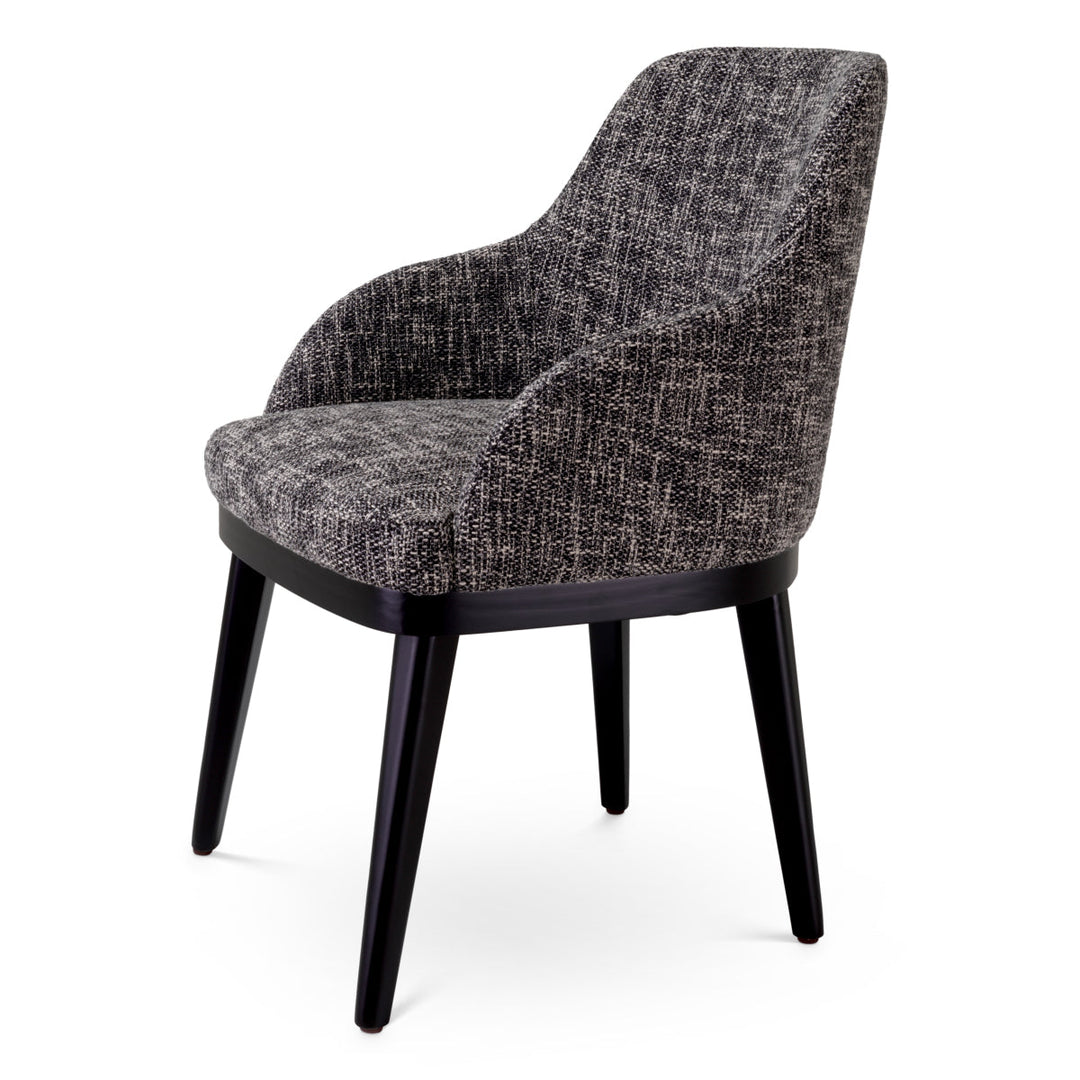 Dining Chair Costa With Arm Cambon Black Furniture Eichholtz