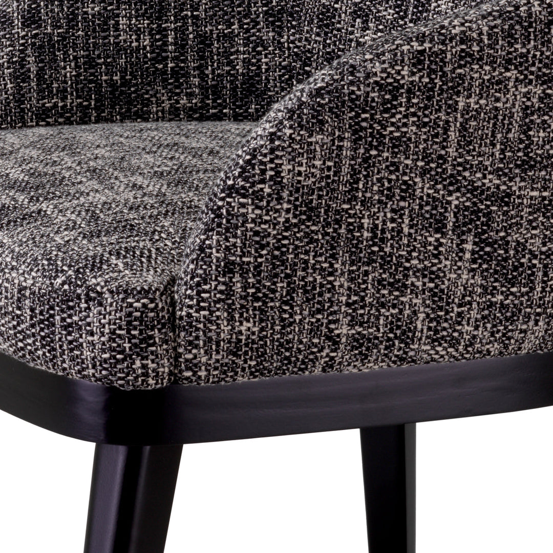 Dining Chair Costa With Arm Cambon Black Furniture Eichholtz