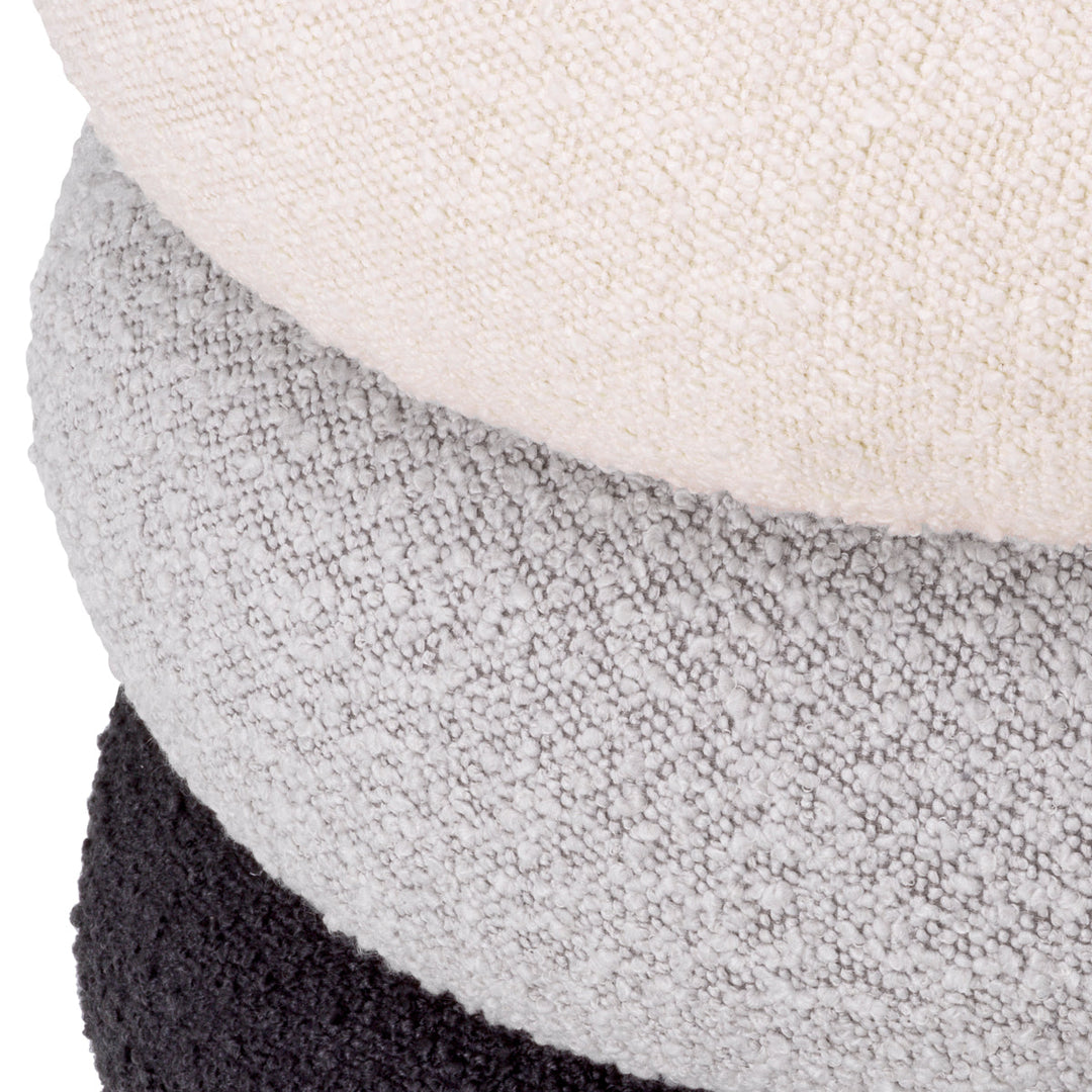 Stool Tulum Boucl&Eacute; Cream Furniture Eichholtz