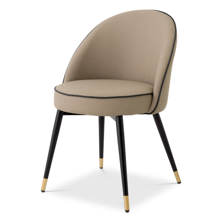 Dining Chair Cooper Set Of 2 Beige Faux Leather Furniture Eichholtz