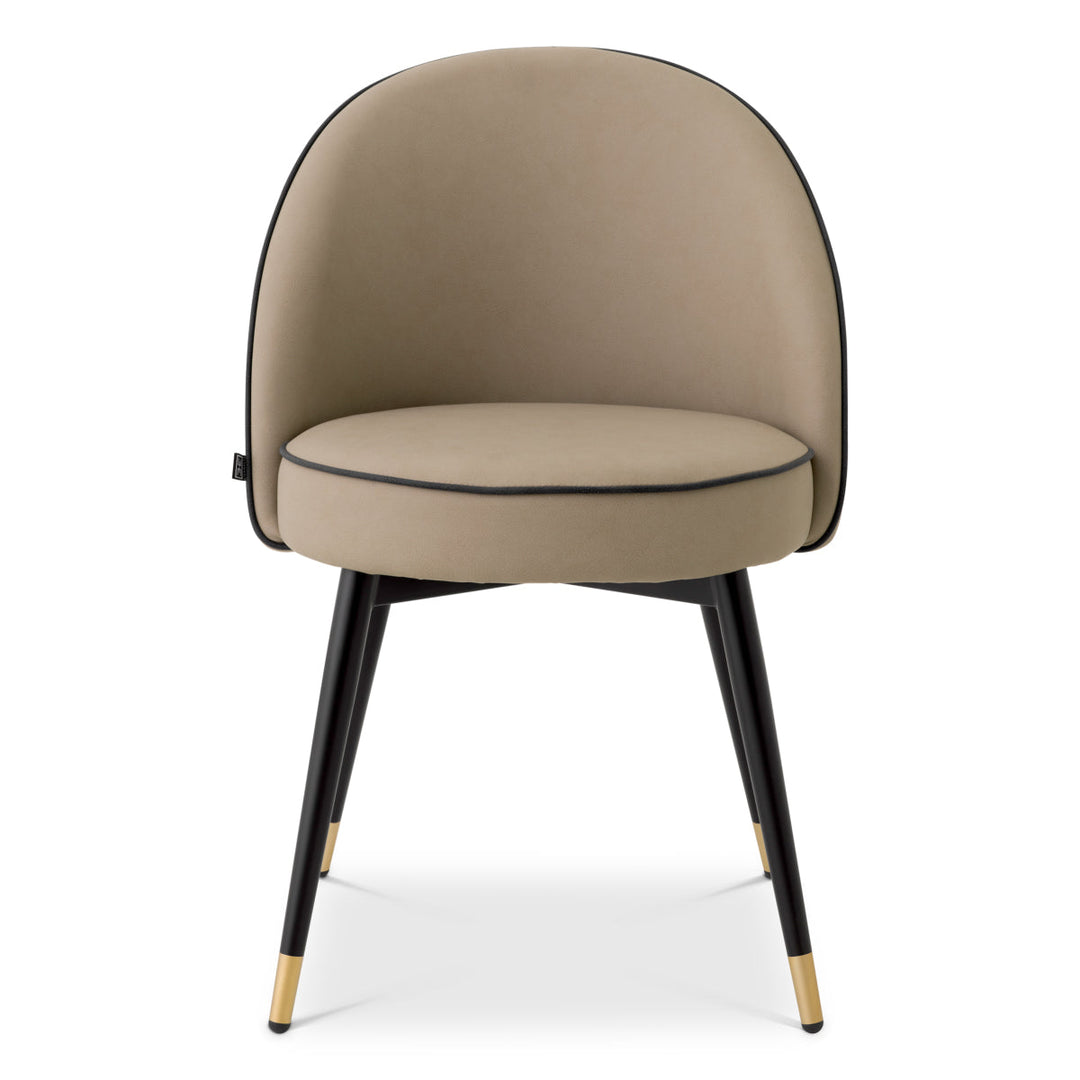 Dining Chair Cooper Set Of 2 Beige Faux Leather Furniture Eichholtz