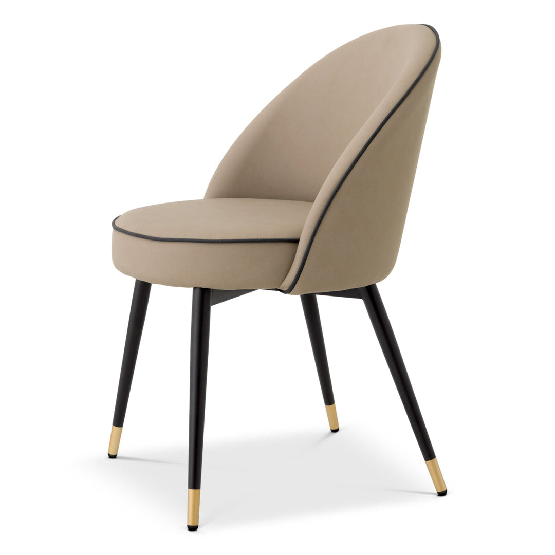 Dining Chair Cooper Set Of 2 Beige Faux Leather Furniture Eichholtz