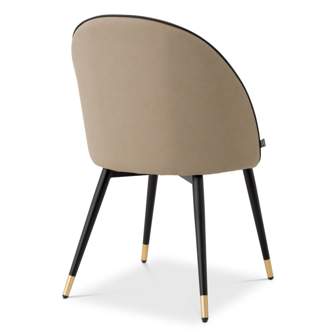 Dining Chair Cooper Set Of 2 Beige Faux Leather Furniture Eichholtz
