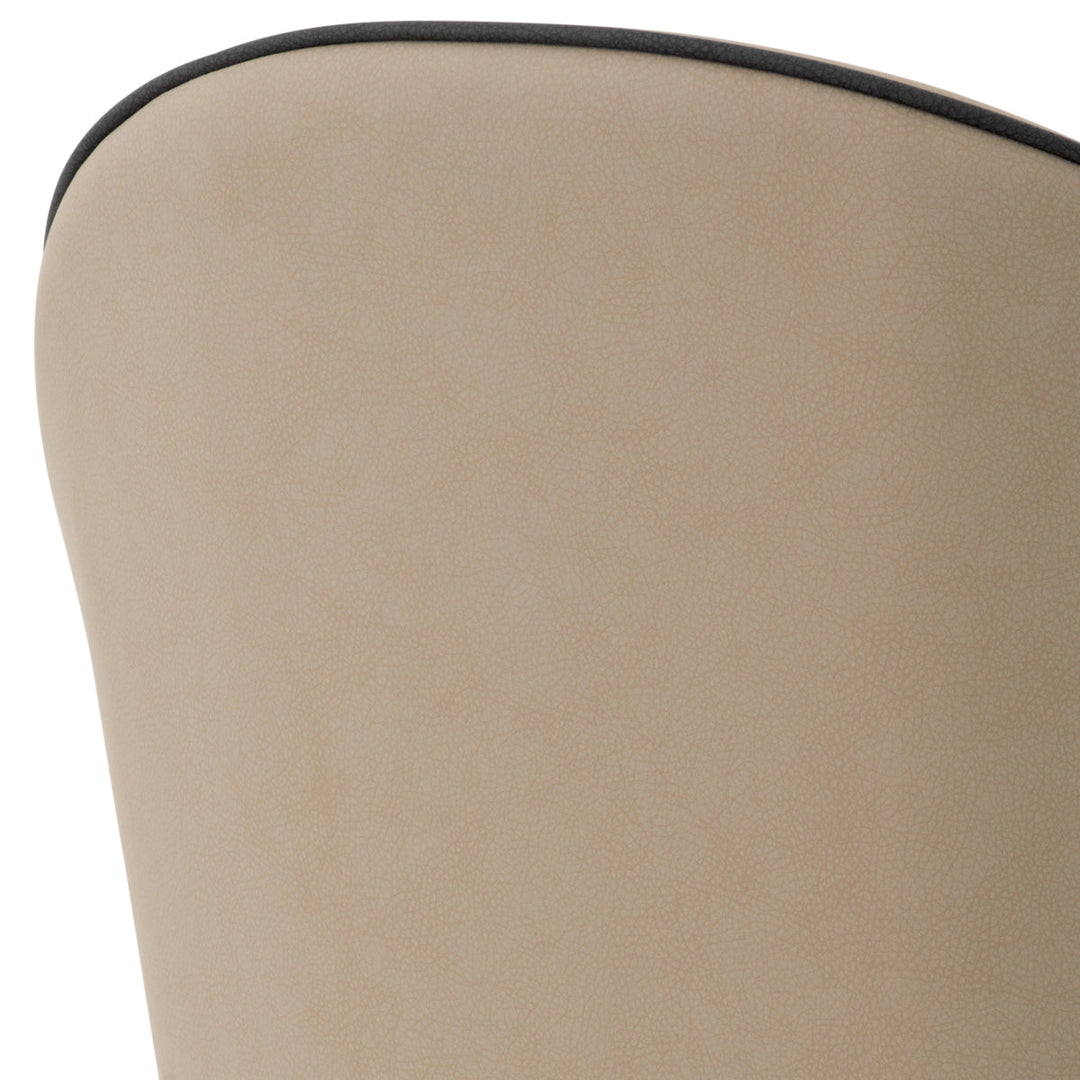 Dining Chair Cooper Set Of 2 Beige Faux Leather Furniture Eichholtz