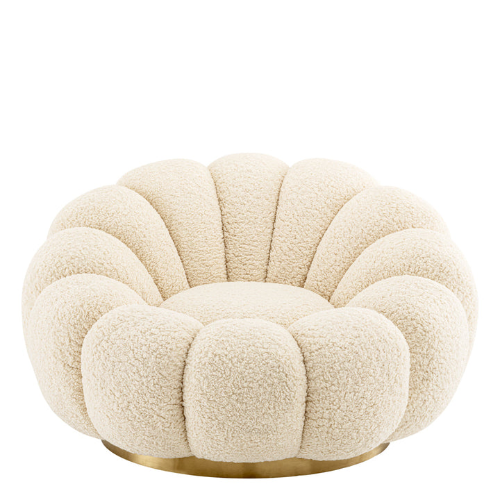 Swivel Chair Mello Faux Shearling Chairs Eichholtz