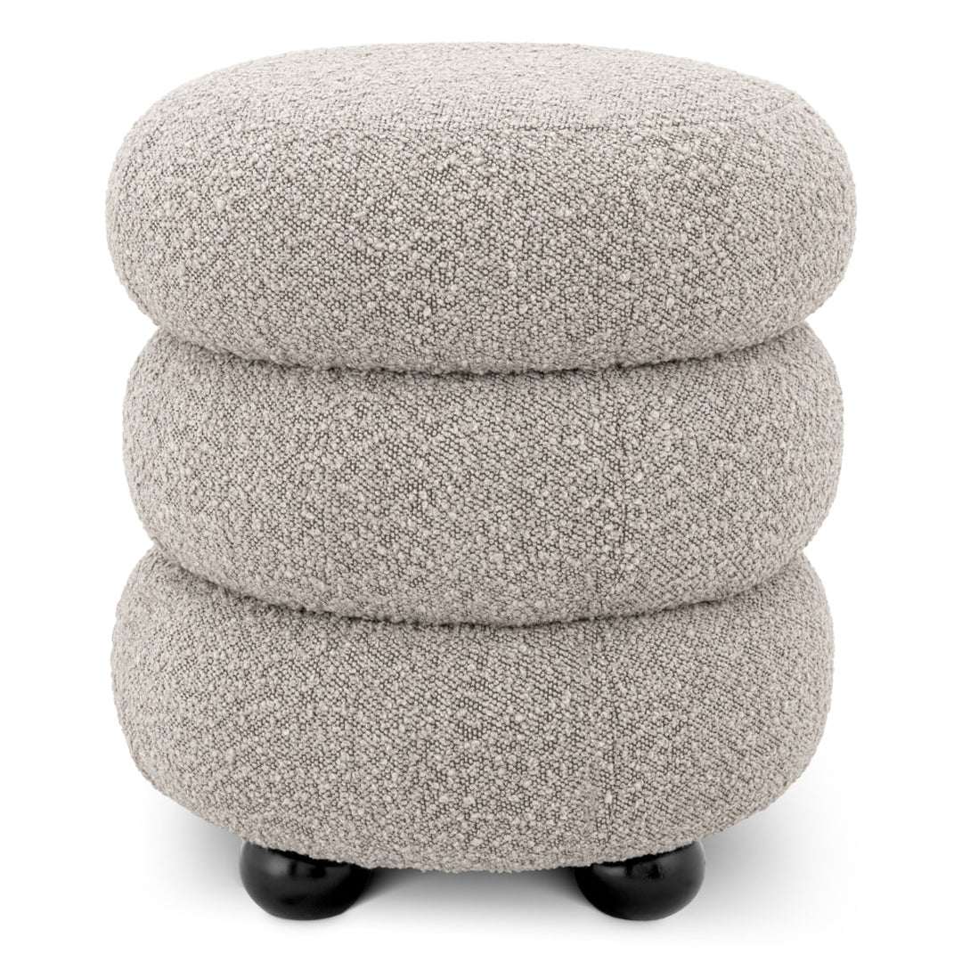 Stool Tulum Boucl&Eacute; Grey Furniture Eichholtz