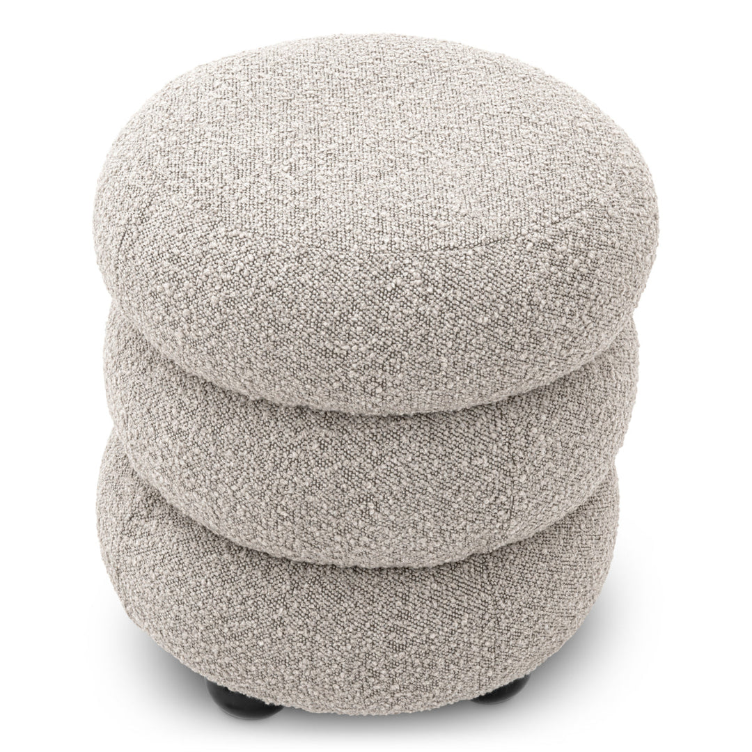 Stool Tulum Boucl&Eacute; Grey Furniture Eichholtz